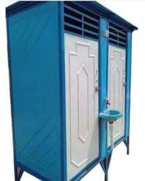 SK industries FRP 8 ft Portable Toilet Cabin Blue_0