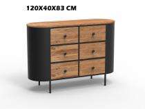 SUNCITY CREATIONS NAC21161 Bed Side Cabinet 120 x 40 x 83 cm_0