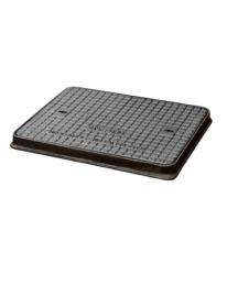 Natraj Chamber Manhole Cover Grey Iron Black Bitumen Painted 600 x 450 mm_0