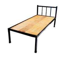 Sharon Steel Single Hostel Bed 6 x 3 ft Black_0