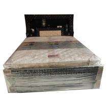 Neem Wood Platform Queen Size Bed 72 x 70.4 x 20 inch Black_0