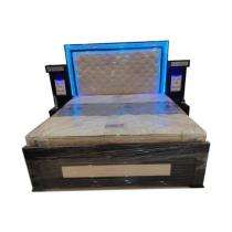 Neem Wood Platform Queen Size Bed 72 x 70.2 x 20 inch Black_0