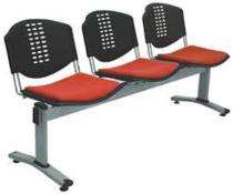 Sharon Waiting Chairs Iron with Cushion and Plastic_0