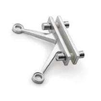 Gibson Glass Door Patch Fitting Two Way 90 Degree Spider SS_0