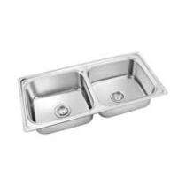 B S ENGINEERING Stainless Steel Kitchen Sink Double Bowl K800 812 x 507 x 320 mm_0