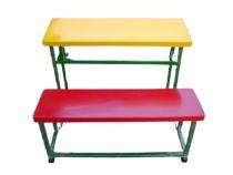 Stainless Steel 2 Seater Student Bench Desk_0