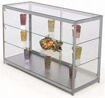 3 Shelves Food Display Counter Silver_0