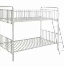 Iron 2 Tier Hostel Bed 72 x 36 x 36  inch White_0