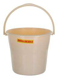 Plastic 15 L Bucket 20 x 10 x 10 cm Beige_0