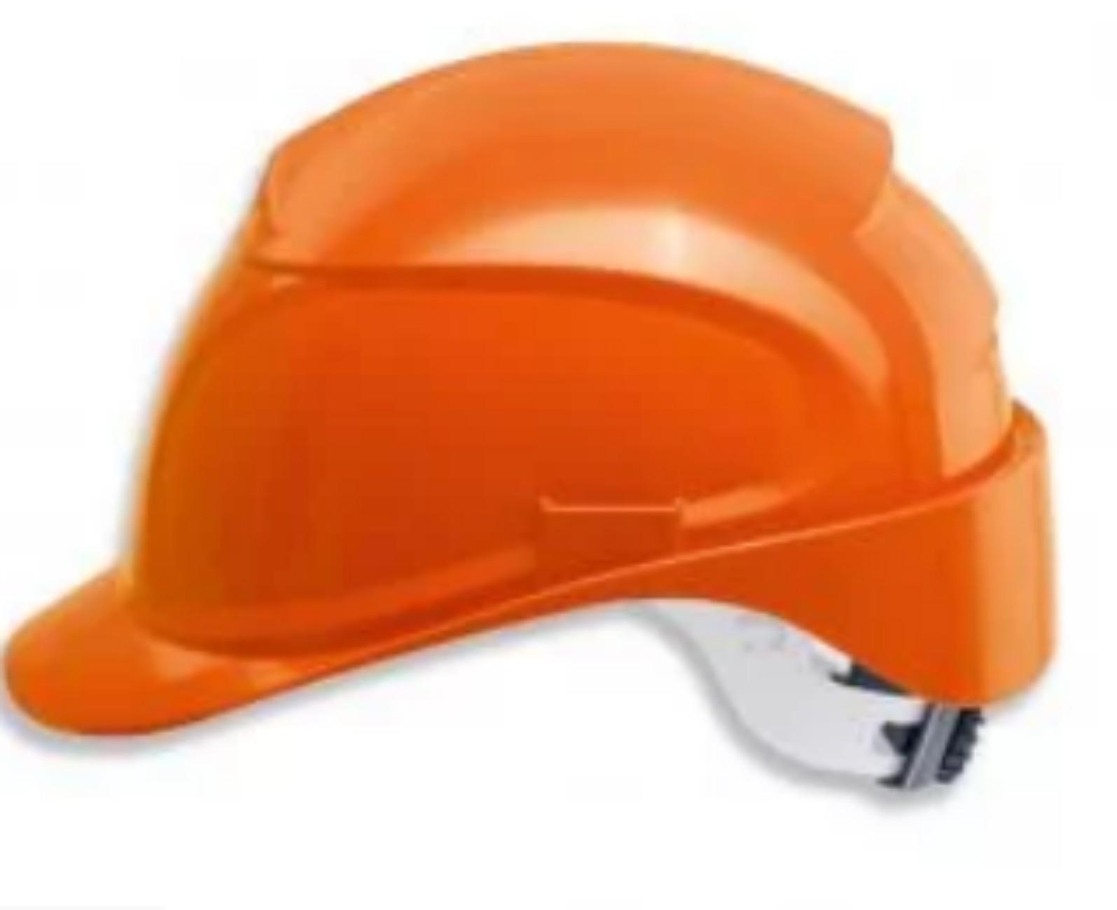 Plastic Orange Air Ventilated Safety Helmets_0