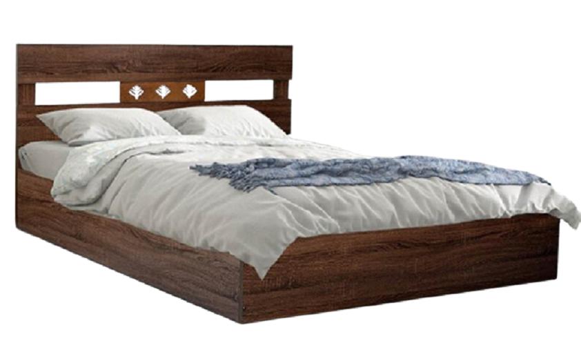 ValueWud Engineered Wood Modern Queen Size Bed 35.4 x 62.8 x 81.3 inch Walnut_0