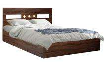 ValueWud Engineered Wood Modern Queen Size Bed 35.4 x 62.8 x 81.3 inch Walnut_0