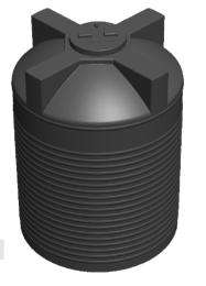 Overhead Vertical LLDPE Water Tanks 1000 L Black_0
