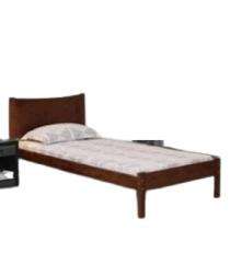 ValueWud Rubber Wood Modern Single Bed 34 x 39 x 77 inch Wenge_0