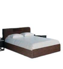 Mintwud Engineered Wood Modern Queen Size Bed 35 x 63 x 86 inch Walnut_0