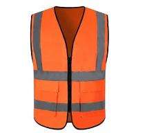 100% Cotton Safety Jackets L Reflective Orange_0