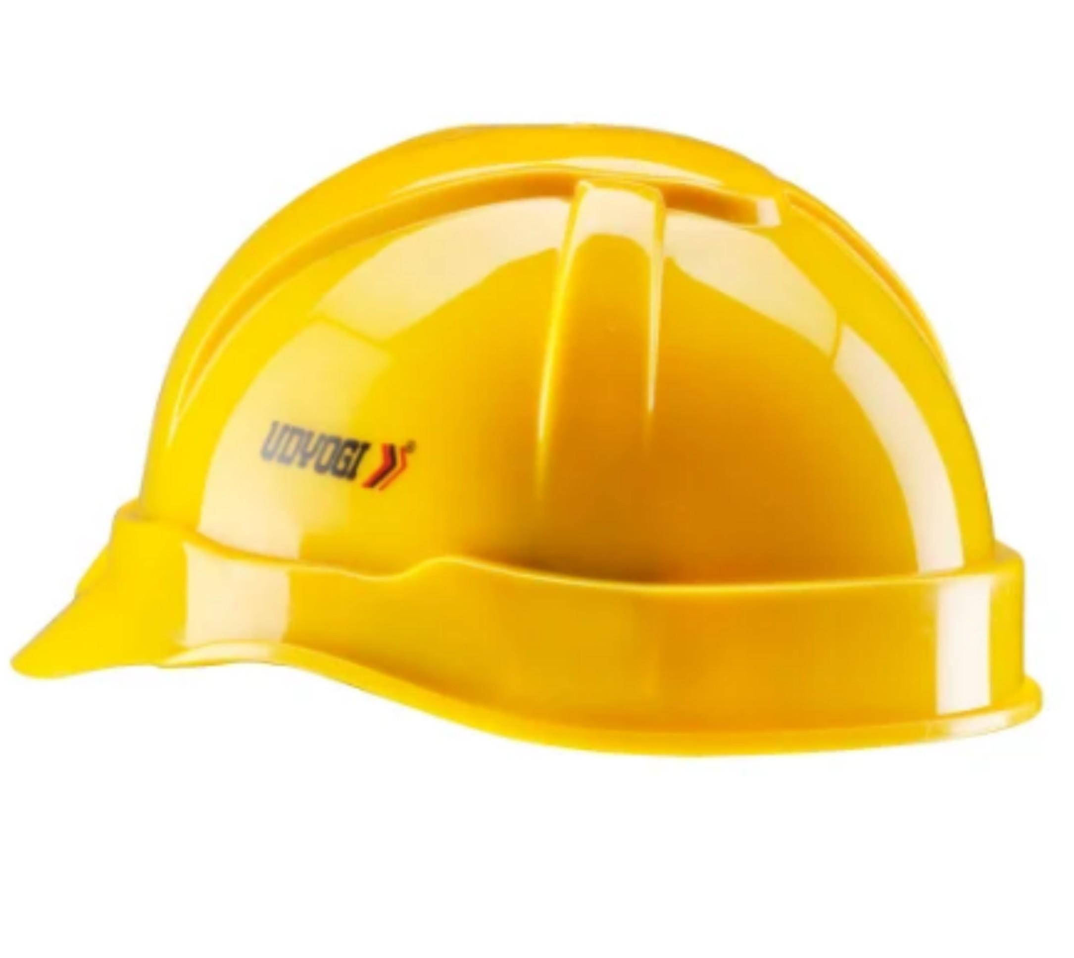 HDPE Yellow Air Ventilated Safety Helmets_0