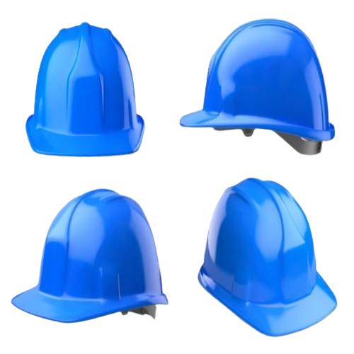 HDPE Blue Modular Safety Helmets_0