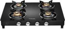 Hindware Armo PLUS GL  BLK Black 4 Burners Glass Cooktop_0