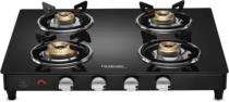 Hindware Armo PLUS GL  AI BLK Black 4 Burners Glass Cooktop_0