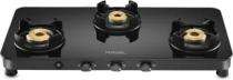 Hindware Arsenio AI Black 3 Burners Glass Cooktop_0