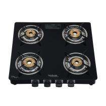 Hindware Verona Plus 80 Black 4 Burners Glass Cooktop_0