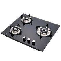 Hindware Nora Plus 60 Black 3 Burners Glass Cooktop_0