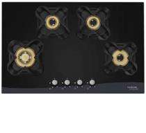 Hindware Aster 80 Gas Hob Black 4 Burners Glass Cooktop_0