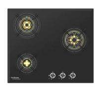 Hindware Rosia 60 Sleektop Hob Black 3 Burners Glass Cooktop_0