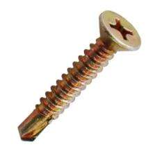 S S Fasteners Flat Head Self Drilling Screw Mild Steel Zinc Plated_0