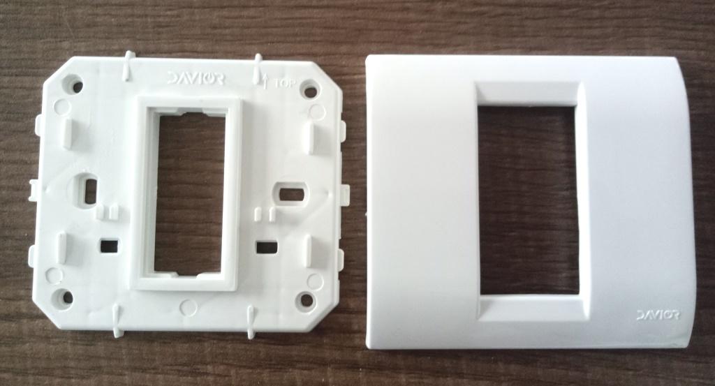DAVIOR CR-1101 1 Module White Modular Switch Plate Cover_1