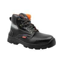 BLACK STEEL PSMF 102 CG Leather Steel Toe Safety Shoes Black_0