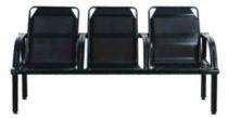 MEGATECH 3 Seater Waiting Bench Mild Steel 60 x 24 x 18 Inch_0