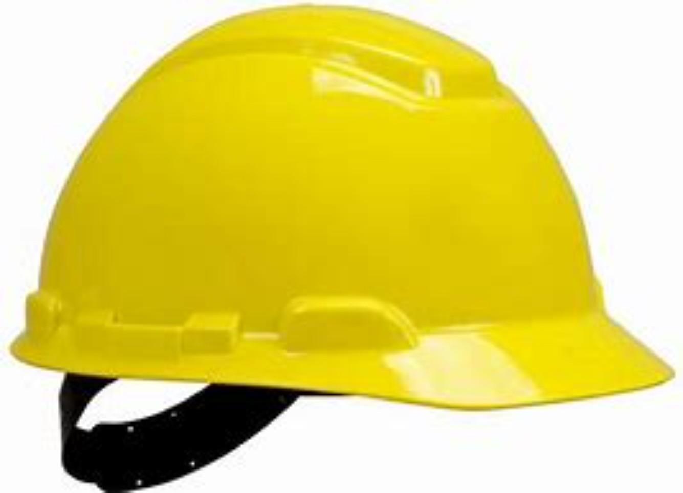 HDPE Yellow Air Ventilated Safety Helmets_0