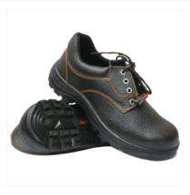 Suede Leather Rubber Toe Safety Shoes Black_0