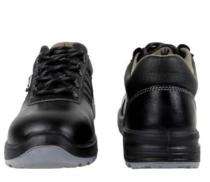 CG Leather Rubber Toe Safety Shoes Black_0