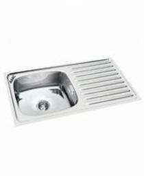 AMC Stainless Steel Kitchen Sink Single Bowl with drain board JSI - 158 45 x 20 x 8 inch_0