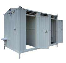 ROTOPLAST Mild Steel 8 ft Portable Toilet Cabin Grey_0