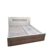 Wood Box Double Bed 6.25 x 4 ft Brown_0