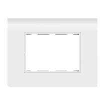 Pressfit 3 Module White Modular Switch Plate Cover_0