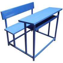 Mild Steel 3 Seater Student Bench Desk_0