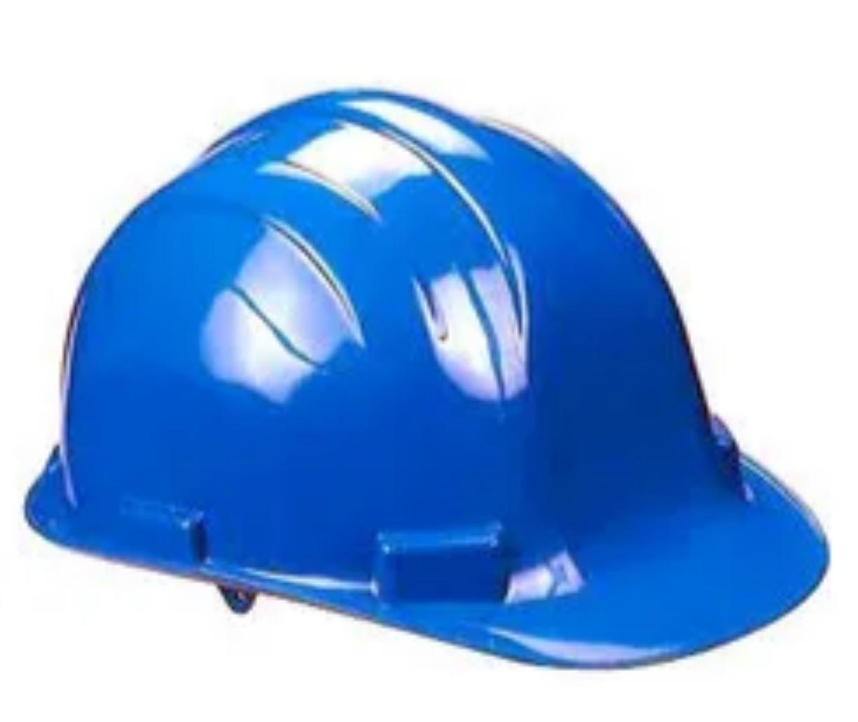 HDPE Blue Air Ventilated Safety Helmets_0