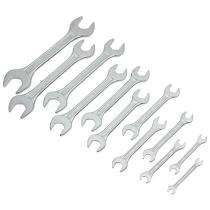 STANLEY 24 cm Double Ended Open Jaw Hand Spanners 70-380E (6 x 7) - (32 x 36) mm_0