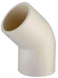 New Rajshree 45 deg 4 inch Cream CPVC Pipe Elbow_0
