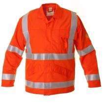 Nylon Safety Jackets XL Radium Orange and Silver_0