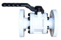 JD Controls 0.5 inch Long Handle Polypropylene Ball Valves Flanged_0