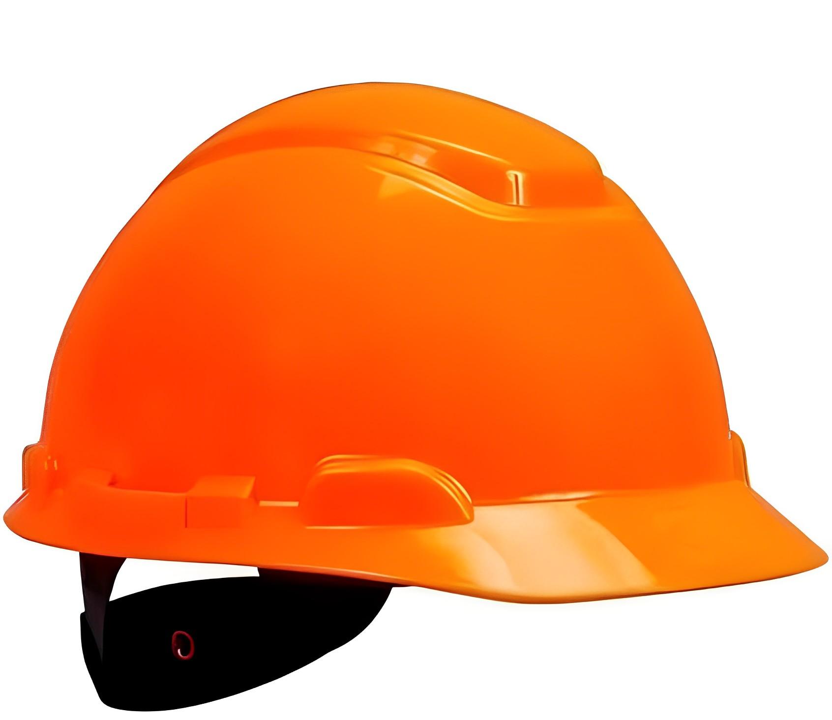 HDPE Orange Air Ventilated Safety Helmets_0