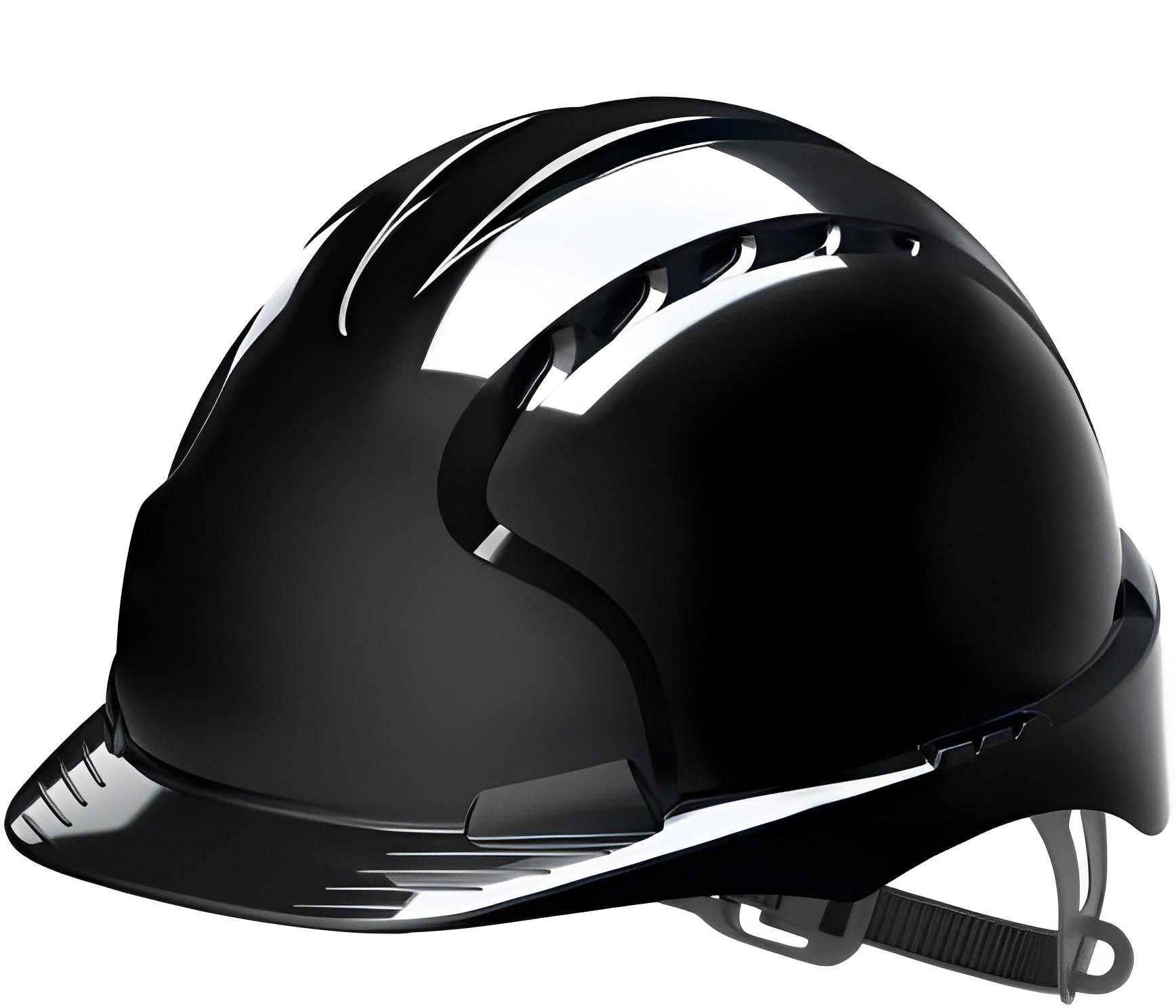 HDPE Black Air Ventilated Safety Helmets_0
