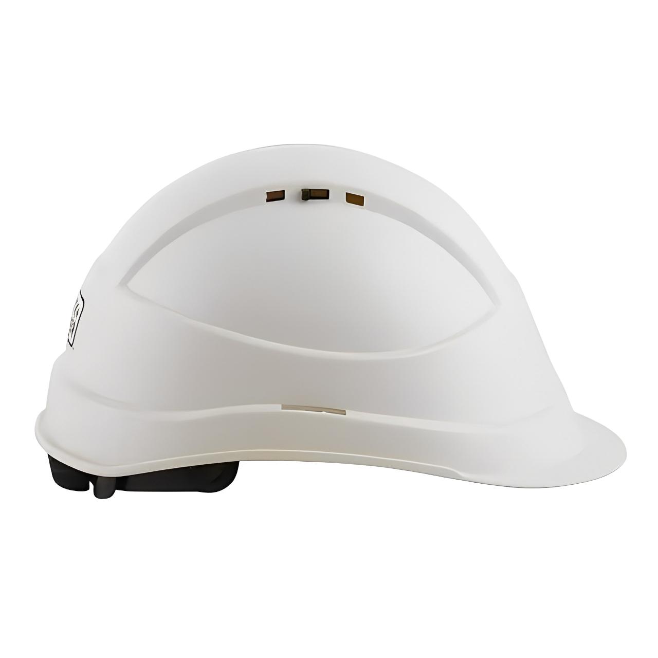 HDPE White Air Ventilated Safety Helmets_0