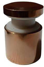 Stainless Steel Glass Stud 2 inch Metallic Brown_0